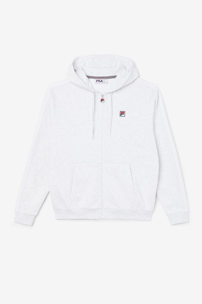 Fila Hoodie Panske Joey Full Zip Biele - AFKBX2915